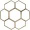 Ekena Millwork Florin Architectural Grde PVC Pierced Ceiling Medallion, Antiqued Pale Gold, 40"OD x 17 1/8"ID x 1"P CMPP40FOAPG - alternate 1